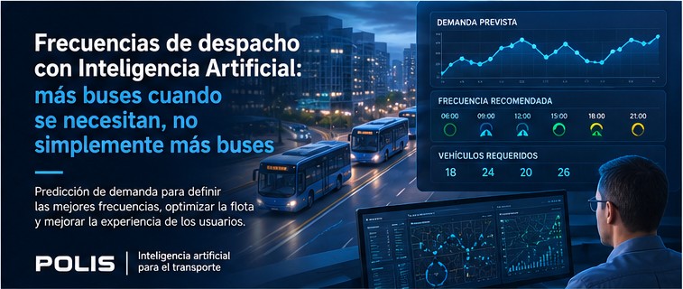 Frecuencias de despacho con inteligencia artificial: más buses cuando se necesitan, no simplemente más buses